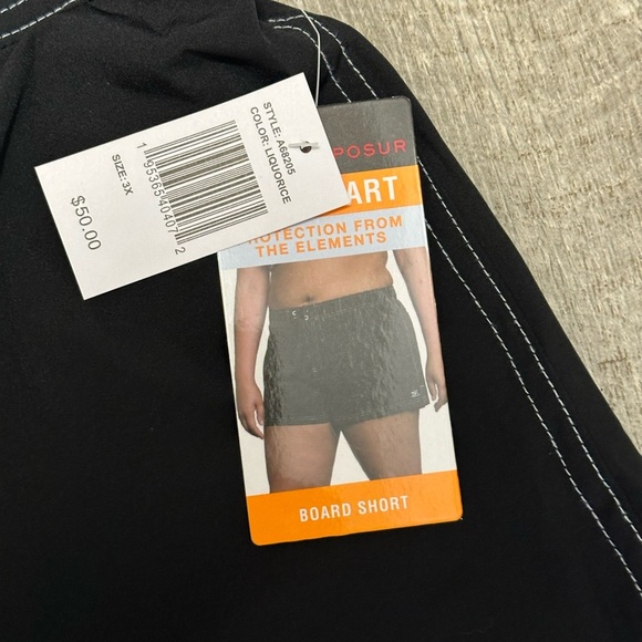 Zeroxposur 3X Swim Shorts Hybrid Trunks Boxers Black Swimwear Boardshort New - Picture 12 of 12